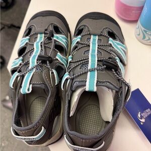 Kids Gray and Blue Sandals